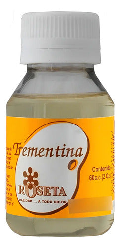 Solvente Oleo Trementina Roseta 60ml X 6 Unidades Transparente
