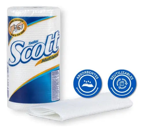 Toalla Scott Multiusos - 64 Paños X 1 Unidad Blanco