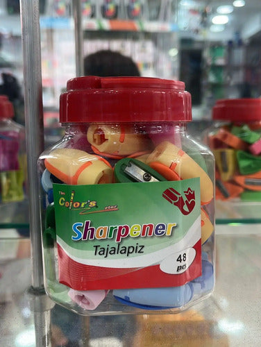 Tajalapiz Sacapuntas Con Clip X 48 Unidades  Colores