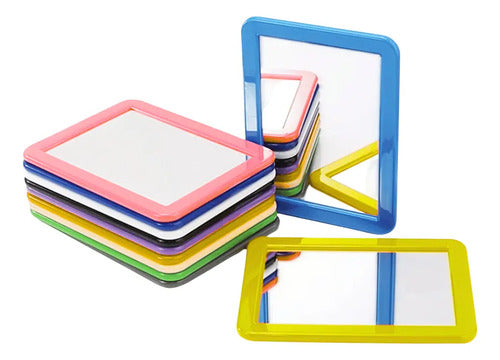 Espejo Plástico De Bolsillo Rectangular X 6 Unidades Surtido
