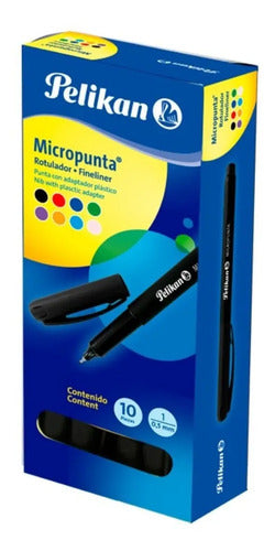 Micropunta Pelikan Negro X 2 Unidades  Negro