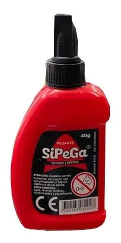 Pegante O Colbon Sipega 250gr Caja X 6 Unidades