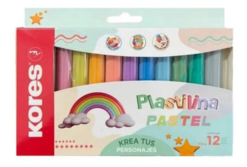 Plastilina Kores Jumbo Colores Pastel X12