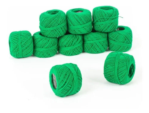 Hilo Lana Verde Oscuro Ovillo Crochet 50 Gr Verde Oscuro