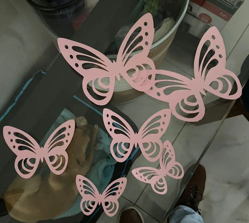 Mariposas Decorativas En Cartulina Varios Colores Surtido