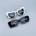 Gafas Personalizadas Mujer/hombre Boda Matrimonio X 2 Und Negro/blanco Corazon/rectangular