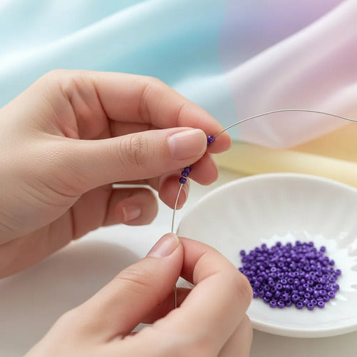 Mostacilla China Color Morado X 500gr Morado 2 Mm
