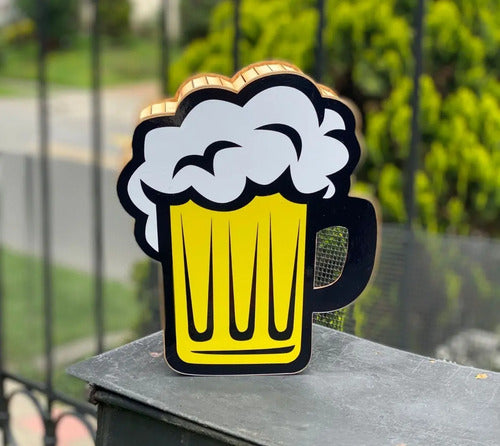 Caja Decorativa En Forma De Cerveza Para Regalo 24x18x8 Cm  Mdf