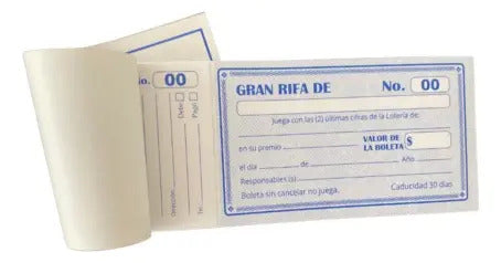 Talonario Para Rifas Grande Marca Estelar