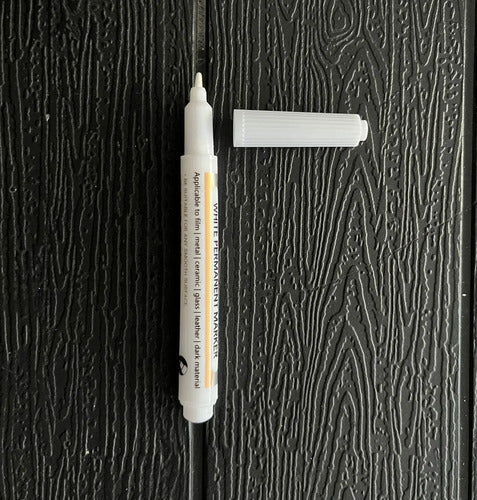 Marcador Permanente Blanco Punta Fina 1mm Blanco