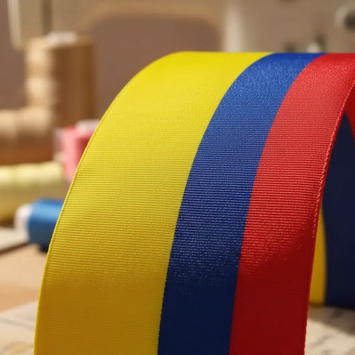 Cinta Tela Faya Tricolor 10cm X 50 Metros Tricolor Faya