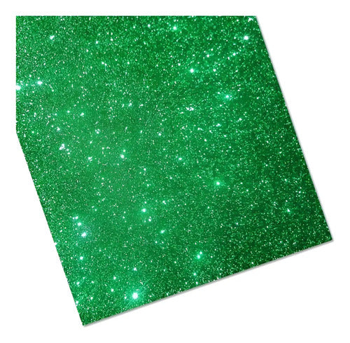 Fomi Foamy Escarchado Verde 4 Cartas X 10 Unidades Verde Musgo