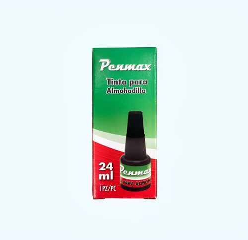 Tinta Negra Para Almohadilla/sellos Penmax 24ml - 6 Unidades Negro