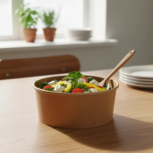 Bowl Kraft 26oz - 150x60mm Sin Tapa  X 50 Unidades Kraft