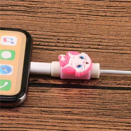 Protector Para Cable Cargador Muñecos X 2 Unidades