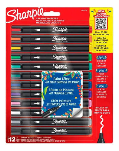 Marcadores Acrílicos Creativos Sharpie X 12 Colores