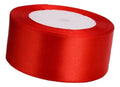Cinta Color Rojo Raso Tela Satín Moños 30 Mts X 62mm  Rojo