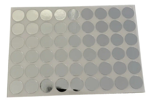 Rotulo Adhesivo Redondo Plateado 1.3 Cm X 308 Pcs  Plata