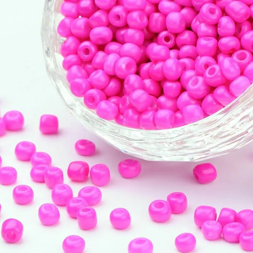 Chaquiras Pepas Bisutería Color Fucsia 8.8mm - 1.000und