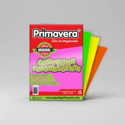 Cartulina Fluorescente Colores Surtidos 1/8 X 50 Unidades Surtido Fluorescente