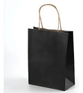 Bolsa Papel Negra Kraft Manija 25x20x12cm - 20 Unidades Negro Bolsa Manija