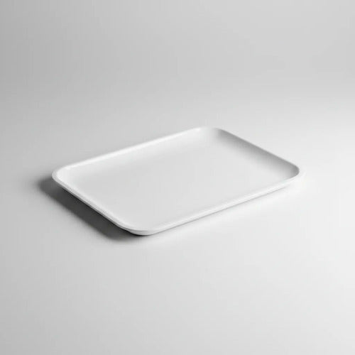 Bandeja Desechable Icopor 26x20.5cm #8 X 50 Unidades Blanco
