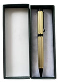 Boligrafo Con Estuche Dorado Dorado Negro
