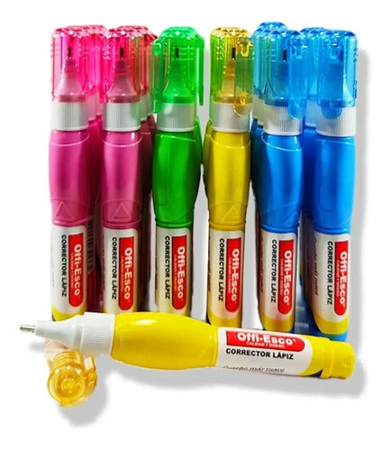 Corrector Lápiz Offi-esco Colores X 3 Unidades