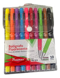 Boligrafo Fluorescente X 10  Colores