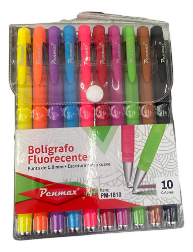 Boligrafo Fluorescente X 10  Colores