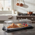 Bandeja Domo Desechable Para Torta 34x14.5x12cm  - 6 Und Negro