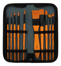 Kit Para Pintar Pinceles Con Estuche X 10 Piezas Chocolate