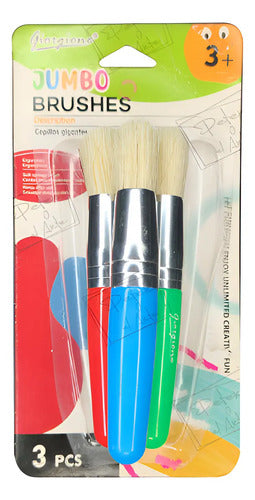 Pincel Brocha Jumbo X 3 Unidades Colores