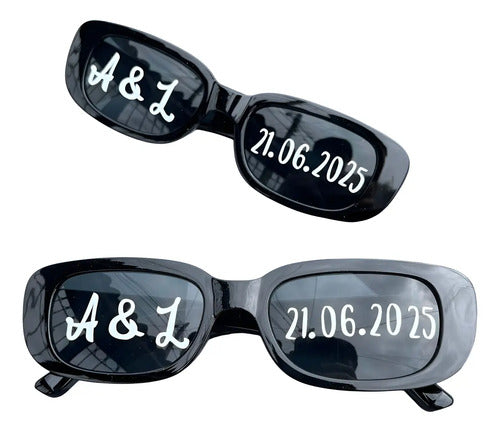 Gafas Personalizadas Boda Matrimonio X 10 Unidades