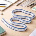 Regla Flexible Para Curvas 60 Cm Azul