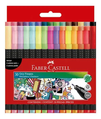 Micropunta Faber Castell X 30  Dorado-negro