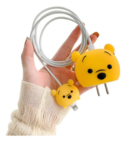 Protector Para Cable iPhone Winnie Pooh  Amarillo
