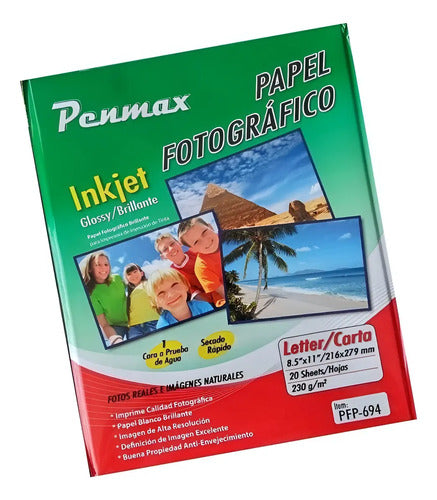 Papel Fotografico 230g X 20 Hojas, A4 Blanco