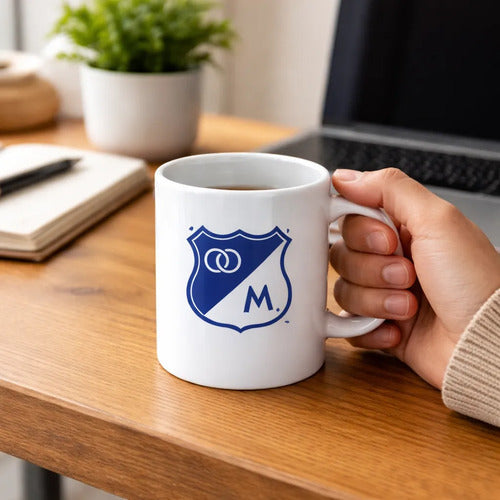 Mug Pocillo Taza De Millonarios Blanco Millonarios