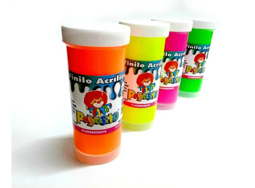 Vinilo Acrílico Payasito Fluorescente 125 Gr Surtido X 4  1