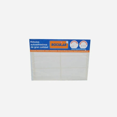 Rotulo Autoadhesivo Blanco 69x35mm X 48 Pcs - Ref. 69-35
