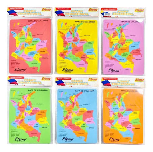 Mapa De Colombia Educativo Foamy Rompecabezas