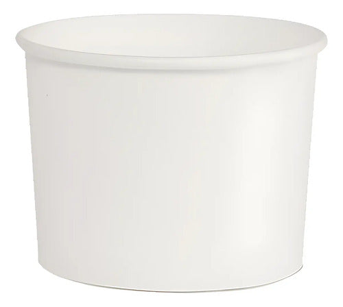 Vaso Desechable Cartón Helado 8oz X 50 Unidades Blanco