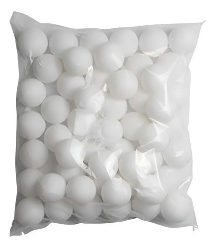 Pelotas De Ping Pong Color Blanco X 100 Unidades Blanco