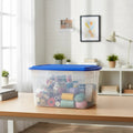 Caja Organizadora Plástica Con Tapa 14 Lt - 30 X 19 X 20 Cm Transparente