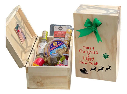 Ancheta Navideña Regalo Vino