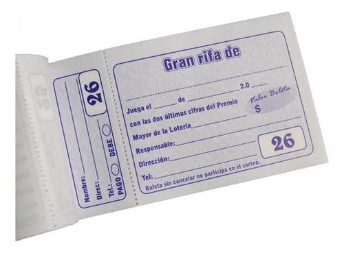 Talonario Para Rifas Grande Marca Estelar