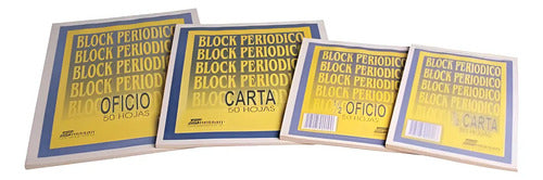 Block Papel Periódico Oficio Crema