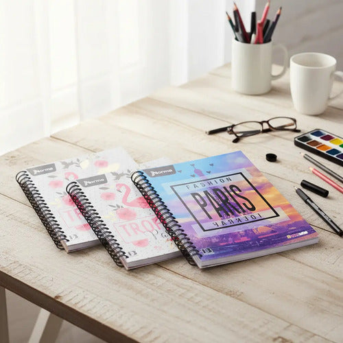 Cuaderno Grande Argollado Cuadriculado 80 Hjs X 30 Unidades Surtido