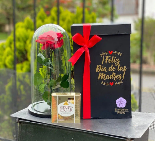 Rosa Preservada Cúpula Caja Regalo Ferrero Dia De La Madre Segun Disponibilidad Día De Las Madres